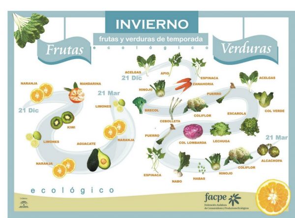 frutas verduras invierno
